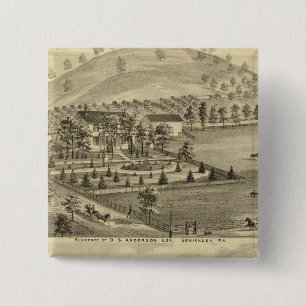 Sewickley Pennsylvania 15 Cm Square Badge