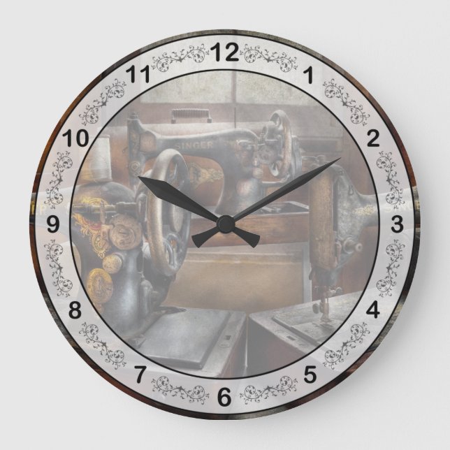 Sewing - A Chorus of Three Large Clock (Front)