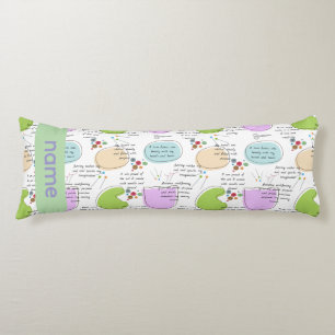 Sewing Affirmations for Crafters/ Sewing Quotes Body Cushion