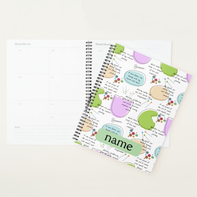 Sewing Affirmations  for Crafters ,Sewing quotes Planner (Display)