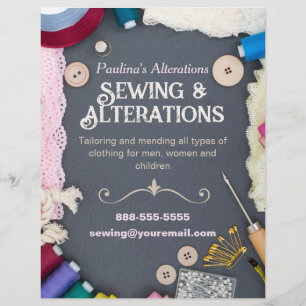 Sewing Alterations Services Flyer Template