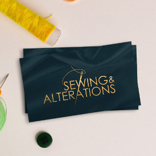 Sewing and Alterations - Line Art Business Card
