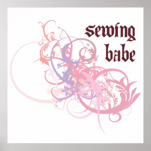 Sewing Babe Poster