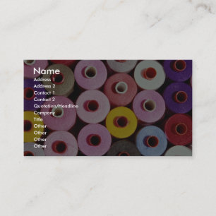 Sewing bobbins business card