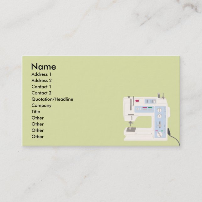 Sewing - Business Business Card (Front)