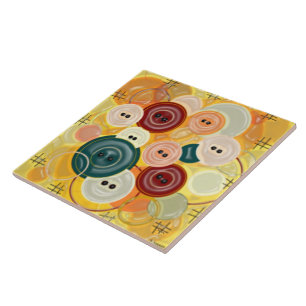 Sewing Buttons Dimensional Tile