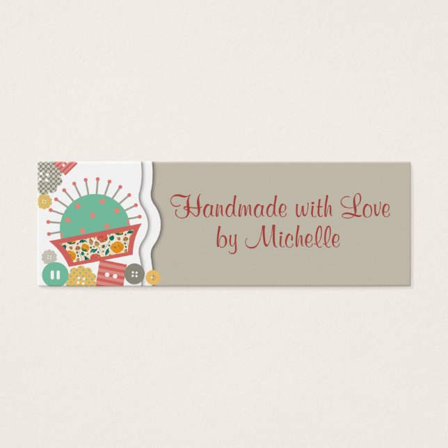 sewing buttons floral pincushion seamstress (Front)