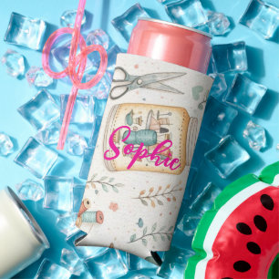Sewing Can Cooler custom, sewing Gifts for women 