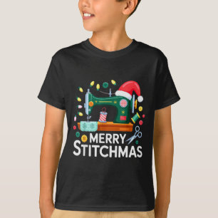Sewing Christmas Xmas Quilting Merry Mas T-Shirt
