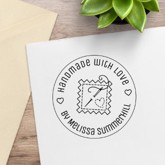 Sewing Craft Handmade with Love 2 Rubber Stamp