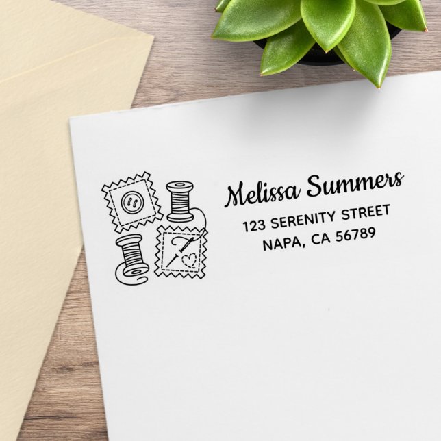 Sewing Craft Hobby Address Rubber Stamp (Creator Uploaded)
