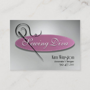 "Sewing Diva" - Seamstress, Dressmaker, Designer Business Card