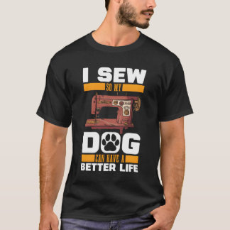 Sewing Dog family retro T-Shirt