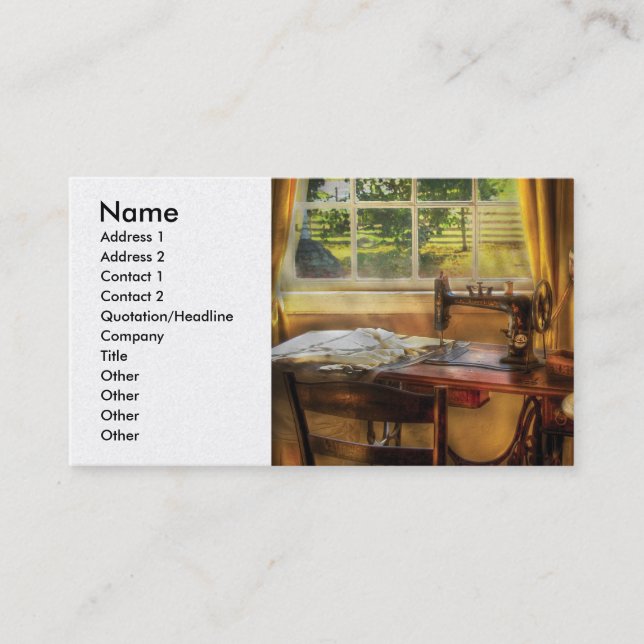 Sewing - Domestic Sewing Machine Business Card (Front)