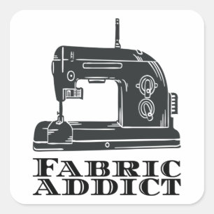 Sewing - Fabric Addict Square Sticker