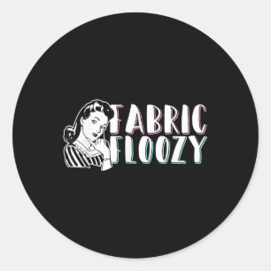 Sewing Fabric Floozy Classic Round Sticker