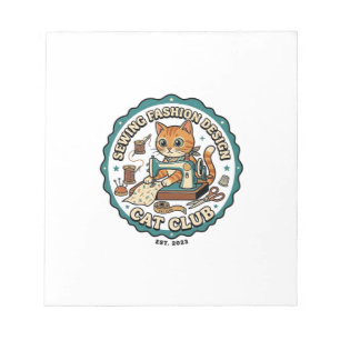 Sewing Fashion Design Cat Cat Lover Gift - Sewing Notepad