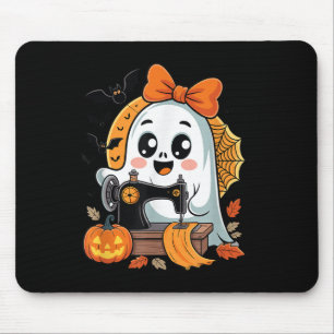 Sewing Ghost Costume For Women Cute Quilting Hallo Mouse Pad