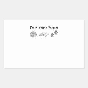 Sewing Gift I'm A Simple Woman Rectangular Sticker