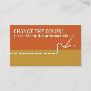 Sewing hand stitching needle thread business cards