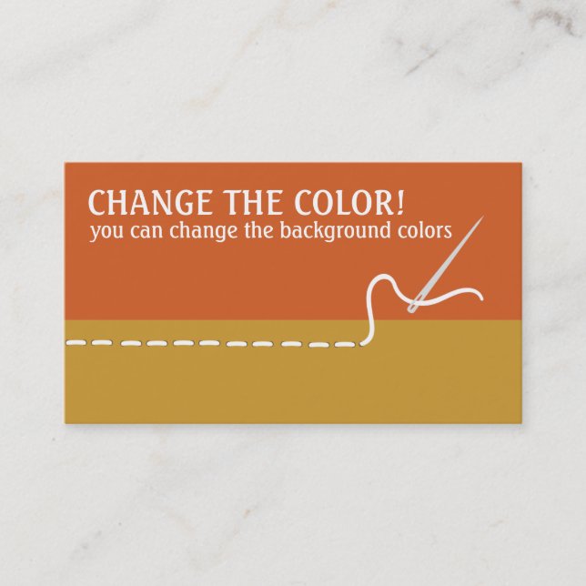 Sewing hand stitching needle thread business cards (Front)