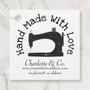 Sewing Handmade With Love Product Thank You Favour Tags