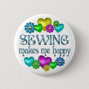 Sewing Happiness 6 Cm Round Badge