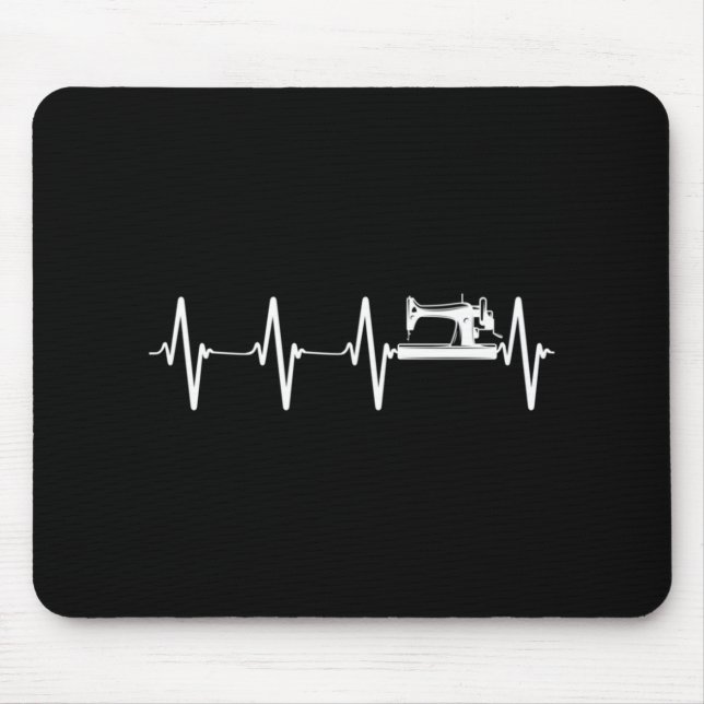 Sewing Heartbeat Sewing Lover Mouse Pad (Front)