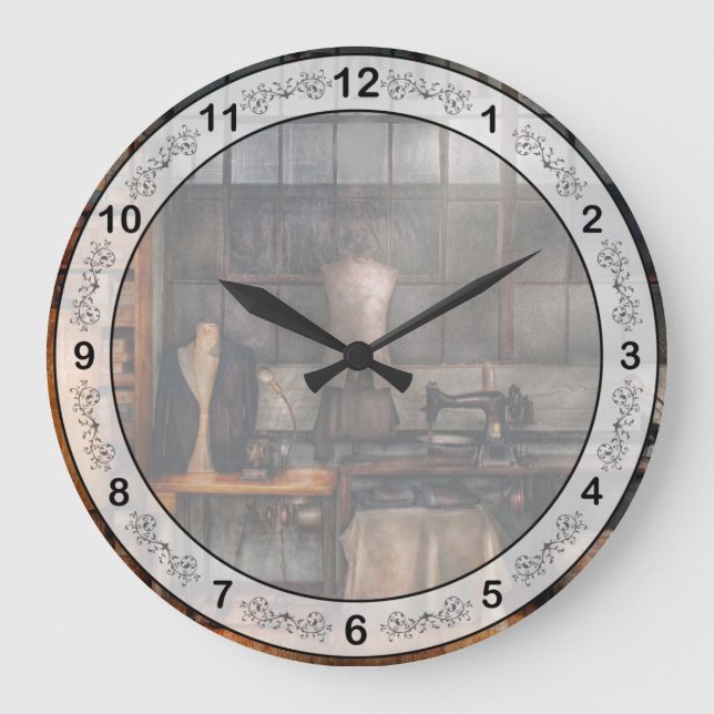Sewing - Inudstrial - Quality Linens Large Clock (Front)