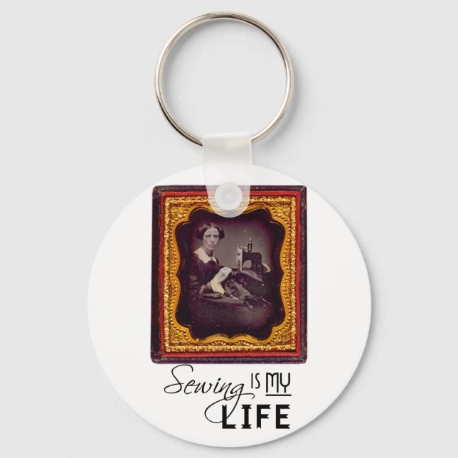 Sewing Is My Life Key Ring (Front)