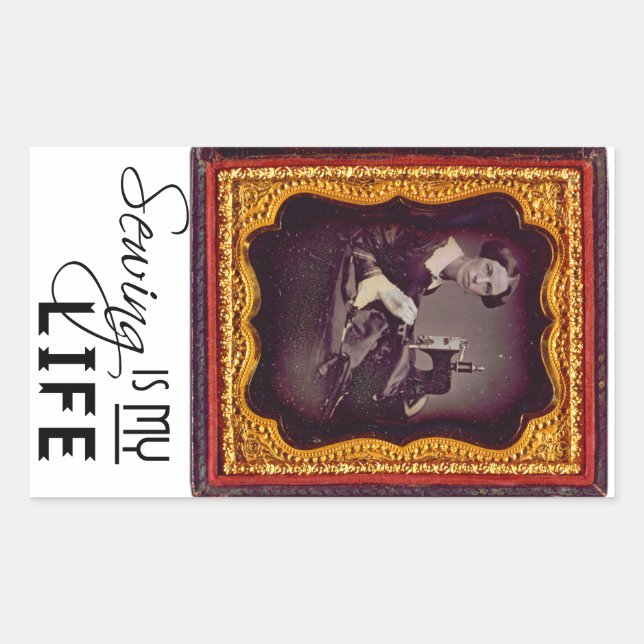 Sewing Is My Life Rectangular Sticker (Front)