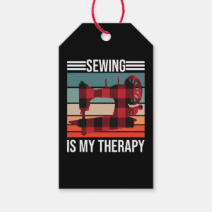 Sewing Is My Therapy Gift Tags