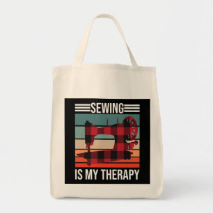 Sewing Is My Therapy Tote Bag