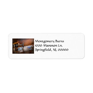 Sewing - It's just Black and White Return Address Label