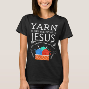 Sewing Jesus Quilting Yarn Needle Christian T-Shirt