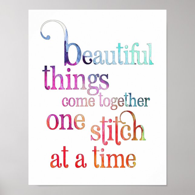 Sewing Knitting Stitch Poster (Front)