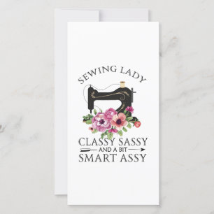 Sewing Lady Class Sassy And A Bit Smart Assy Thank You Card