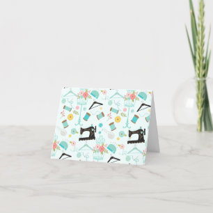 Sewing Lovers Vintage Thank You Stationery Card