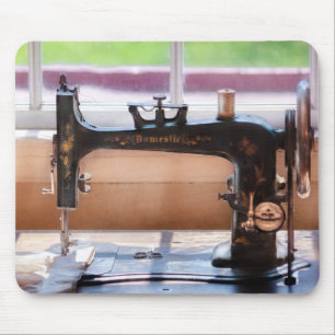 Sewing Machine - A stitch in time Mouse Pad