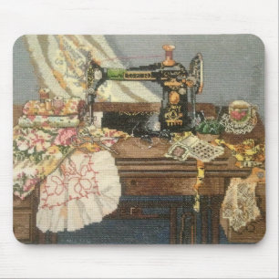 Sewing Machine and Dress Mouse Pad