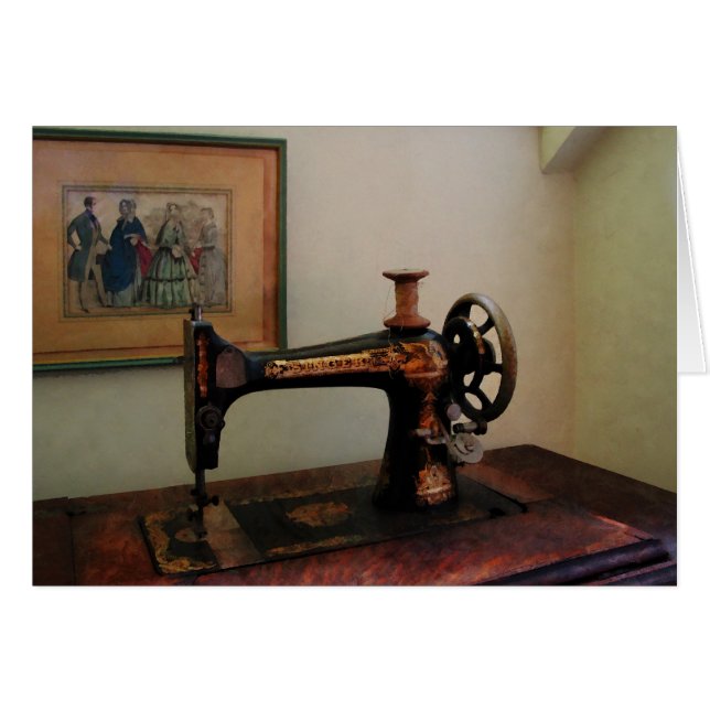 Sewing Machine and Lithograph (Front Horizontal)