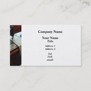 Sewing Machine and Pincushions - Platinum Business Card