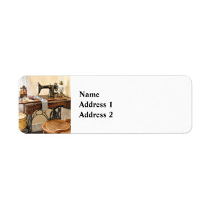 Sewing Machine and Thread Carousel Return Address Label