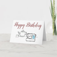 Sewing machine birthday card