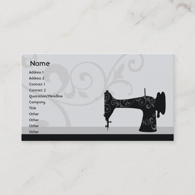 Sewing Machine - Business Card (Front)
