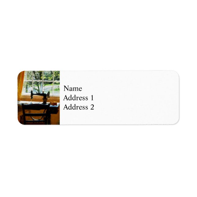 Sewing Machine By Window Return Address Label (Front)