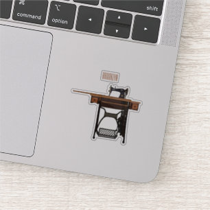 Sewing machine cartoon illustration