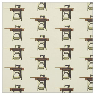 Sewing machine cartoon illustration fabric
