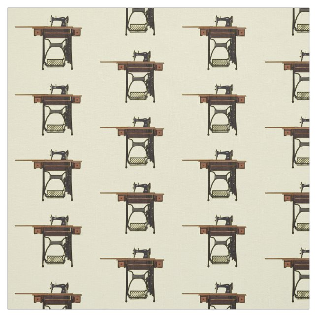 Sewing machine cartoon illustration fabric (Swatch)