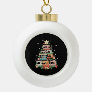 Sewing Machine Christmas Tree Stitch Knit Sew Xmas Ceramic Ball Christmas Ornament